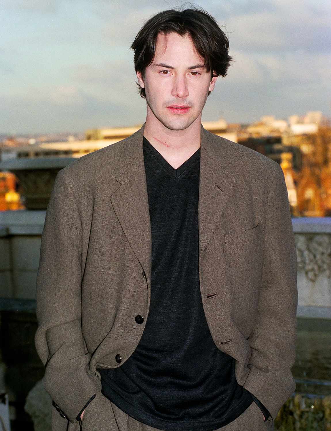 Canadian actor Keanu Reeves at a photocall for Taylor Hackford