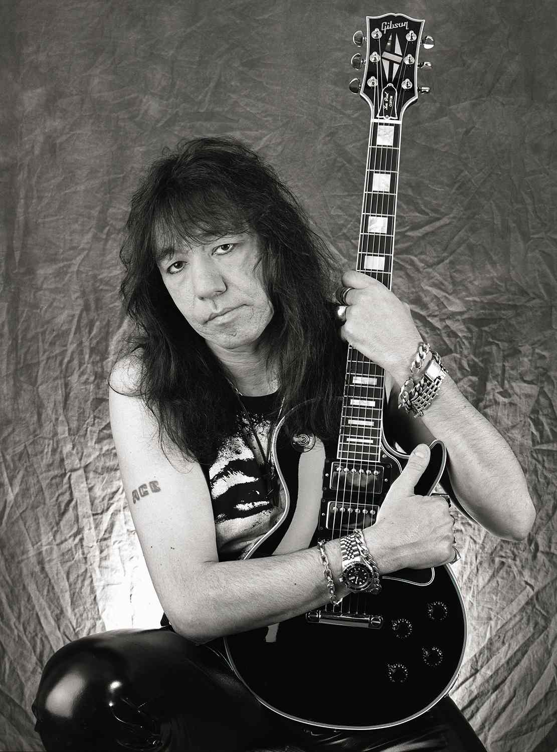 Ace Frehley with Gibson Les Paul guitar