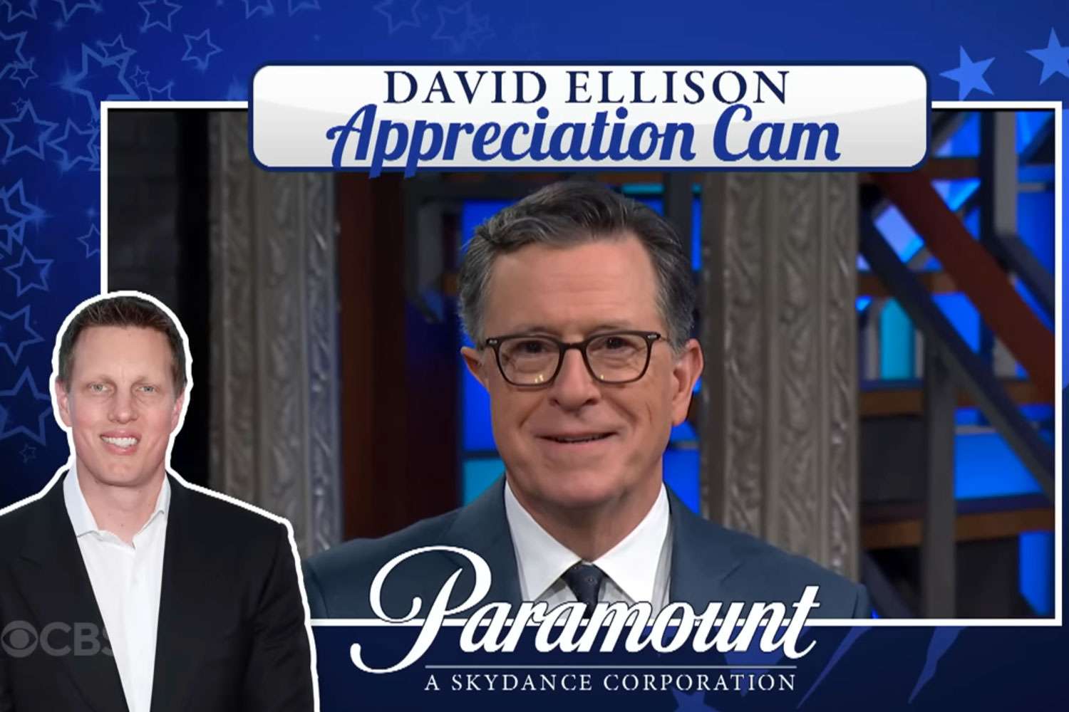 Stephen Colbert Celebrates National Boss Day with Ode to Paramount CEO in Effort to Buy Us a Couple More Months