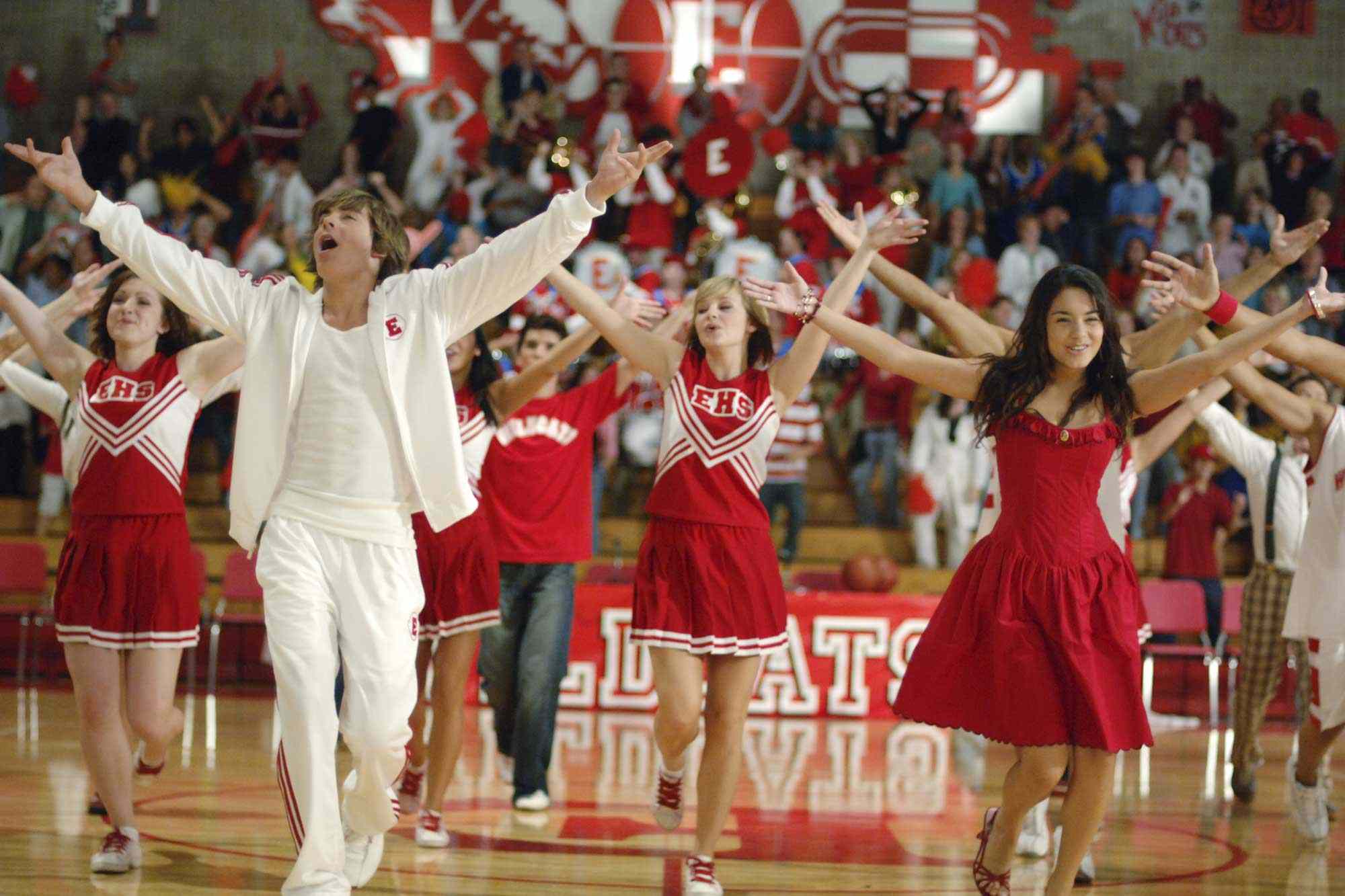 Troy (Zac Efron) and Gabriella (Vanessa Anne Hudgens)