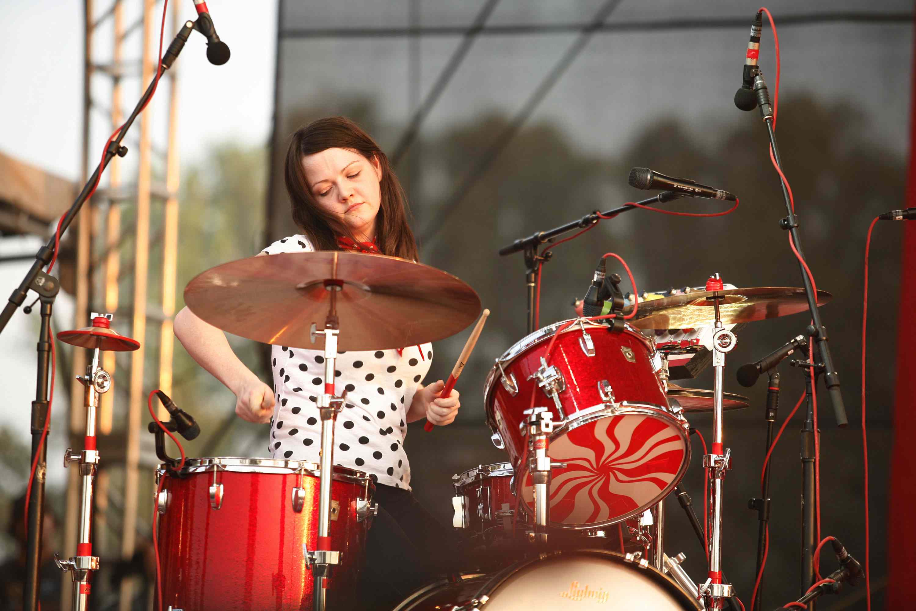 The White Stripes performing live at Bonnaroo in 2007