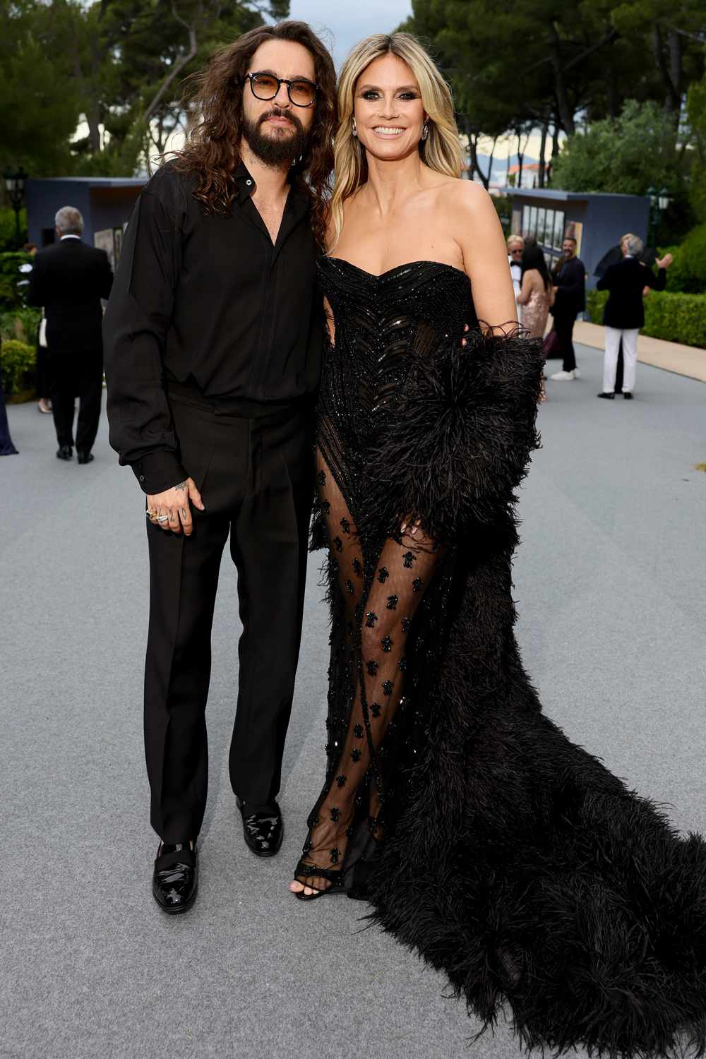 Tom Kaulitz and Heidi Klum attend the amfAR Gala Cannes 2025 presented by Chopard at Hotel du Cap-Eden-