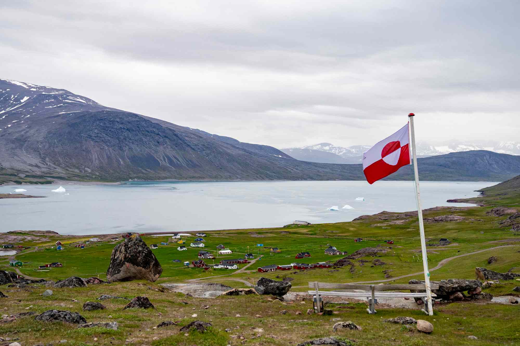 Greenland flag in Igaliku village
