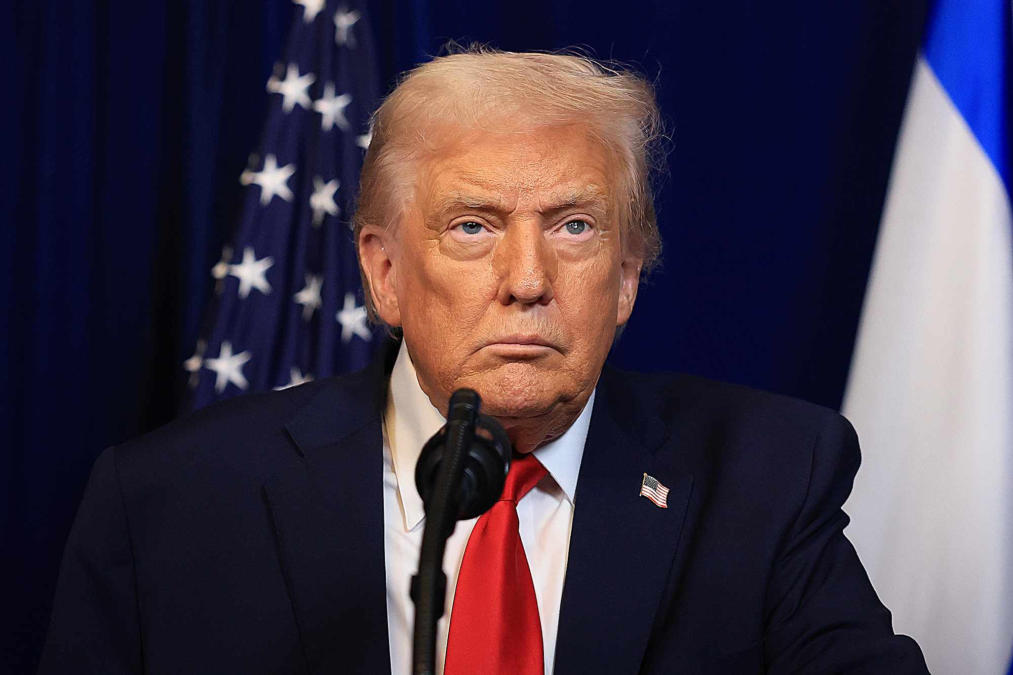 U.S. President Donald Trump at a press conference