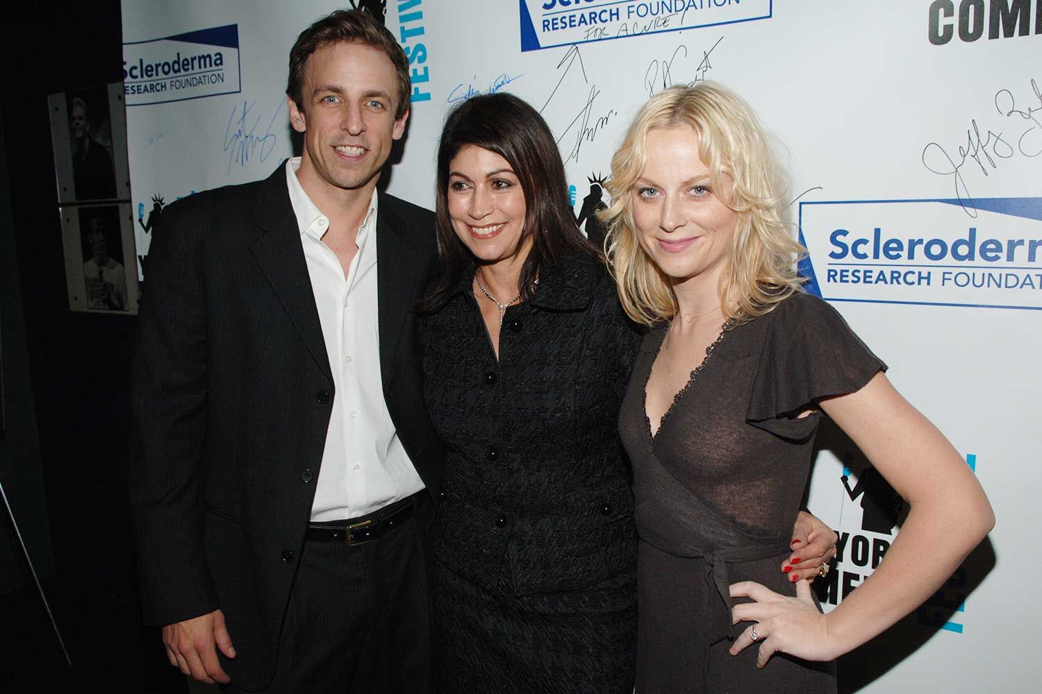 Seth Meyers, Caroline Hirsch, and Amy Poehler