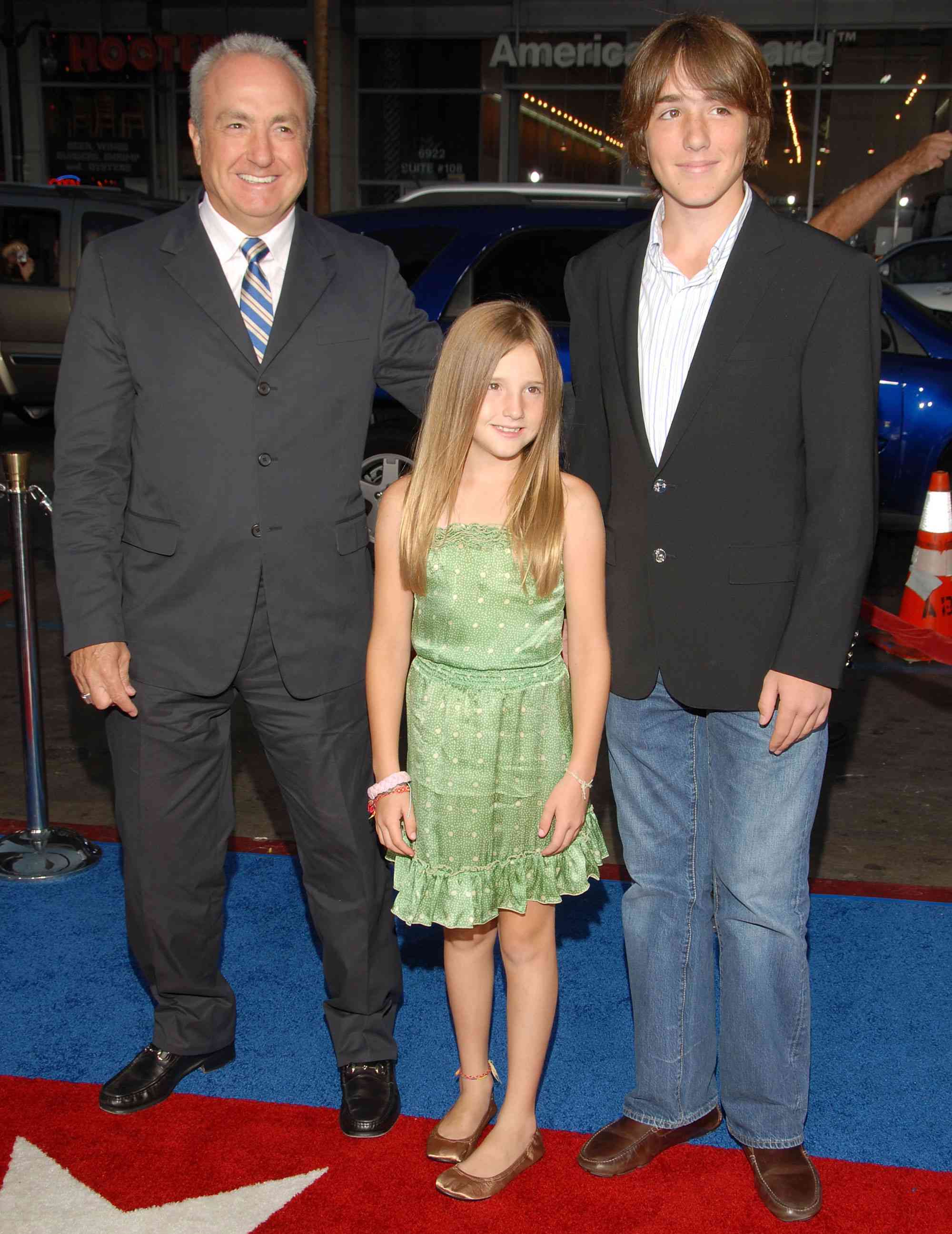 HOLLYWOOD, CA: HOLLYWOOD, CA: Producer Lorne Michaels and children Sophia Michaels, Henry Michaels arrive at the Los Angeles premiere of "Hot Rod" held July 26, 2007 at Mann