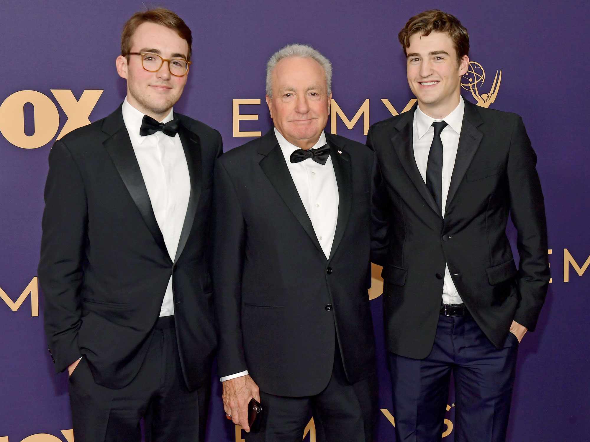 (L-R) Henry Michaels, Lorne Michaels and Edward Michaels attend the 71st Emmy Awards at Microsoft Theater on September 22, 2019 in Los Angeles, California.