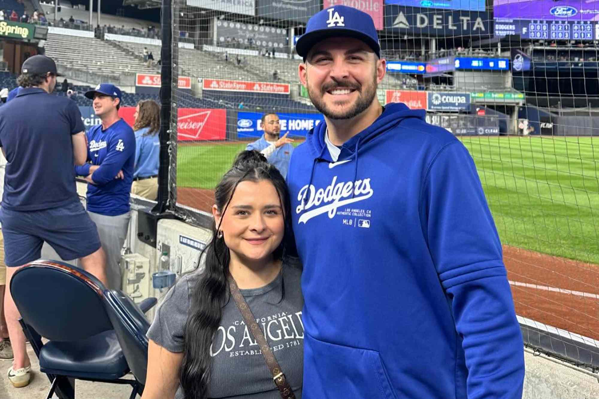 Alex Vesia and wife Kaya in June 2024.
