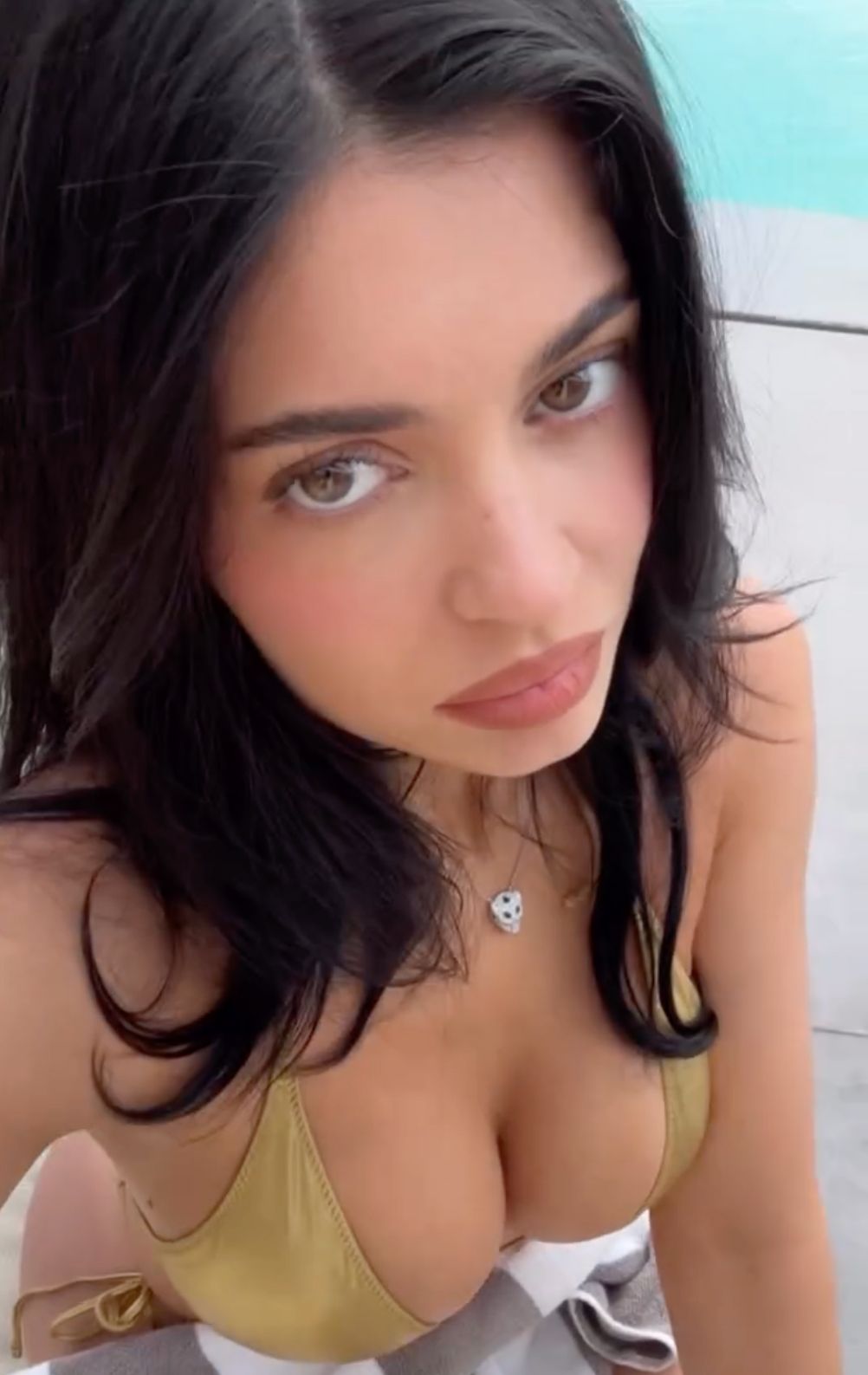 Kylie Jenner gold bikini