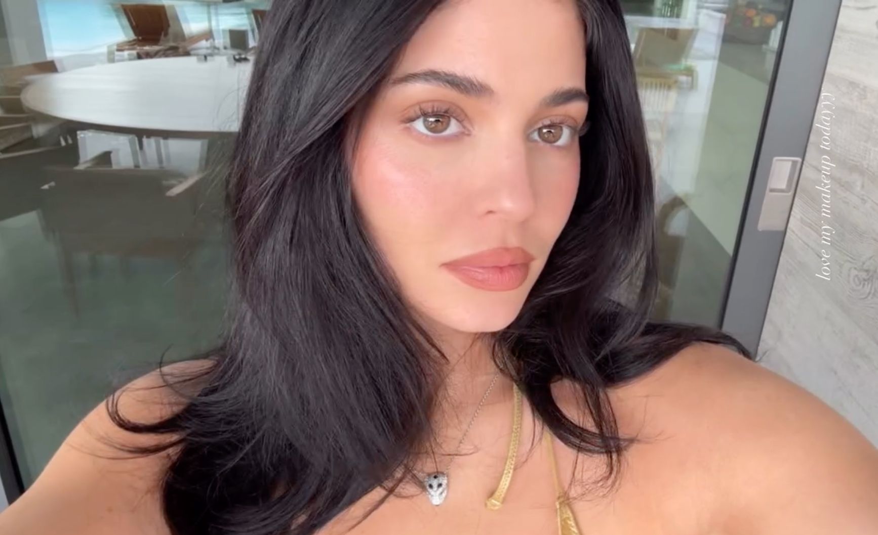 Kylie Jenner gold bikini