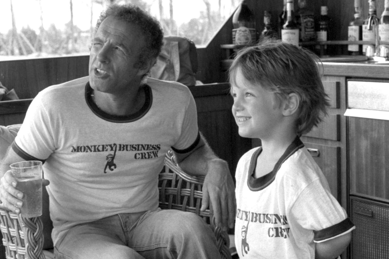 James Caan and son Scott Caan in April 1981 in Miami, Florida.