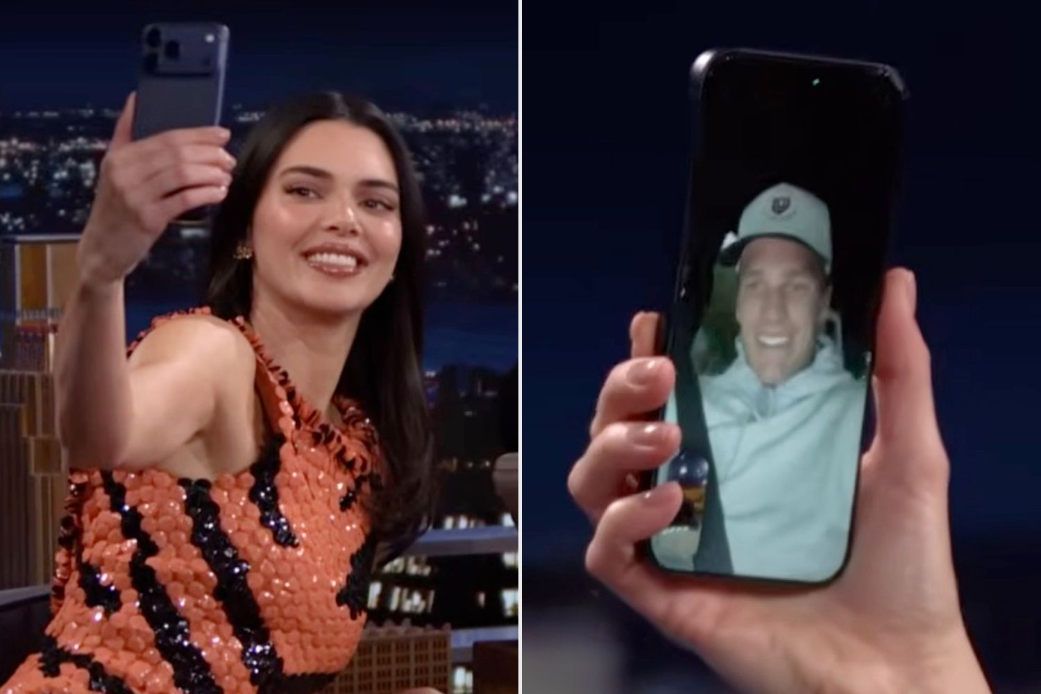 Kendall Jenner Facetimes Tom Brady Live on Fallon to Get His Tip for the Super Bowl