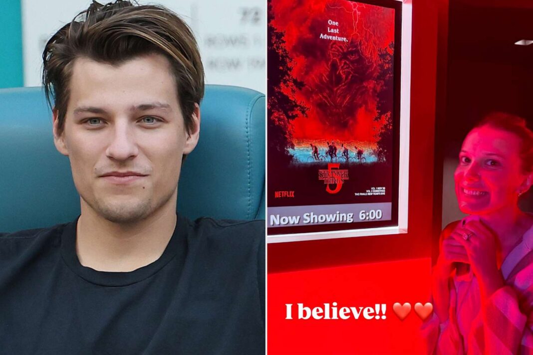 Millie Bobby Brown and Jake Bongiovi Celebrate ‘Stranger Things’ Finale, Actress Steps Out Sling-Free