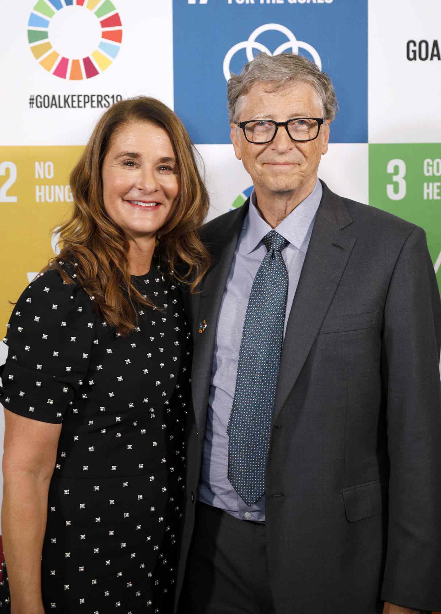Melinda Gates and Bill Gates attend The Goalkeepers 2019 Global Goals Awards on Sept. 24, 2019, in New York City.